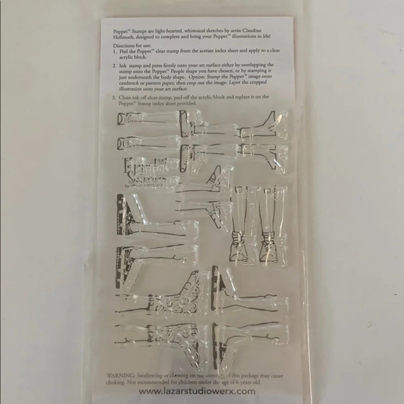 Vintage Poppet Collage Cling Stamps by Claudine Hellmuth - Kid's Legs and Feet - Picture 4 of 6